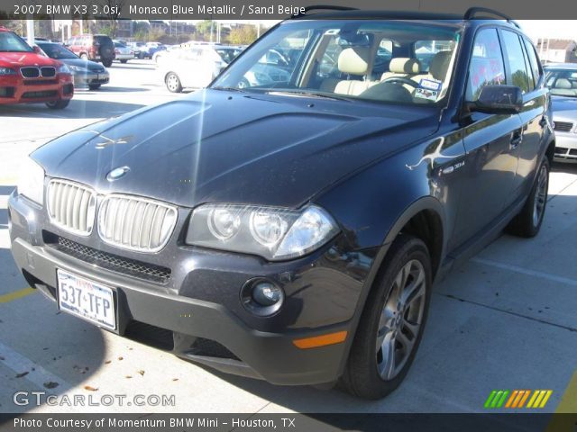 2007 BMW X3 3.0si in Monaco Blue Metallic