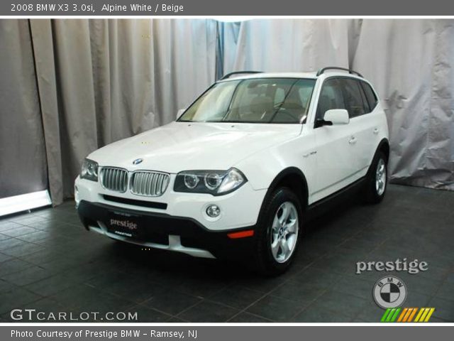 2008 BMW X3 3.0si in Alpine White