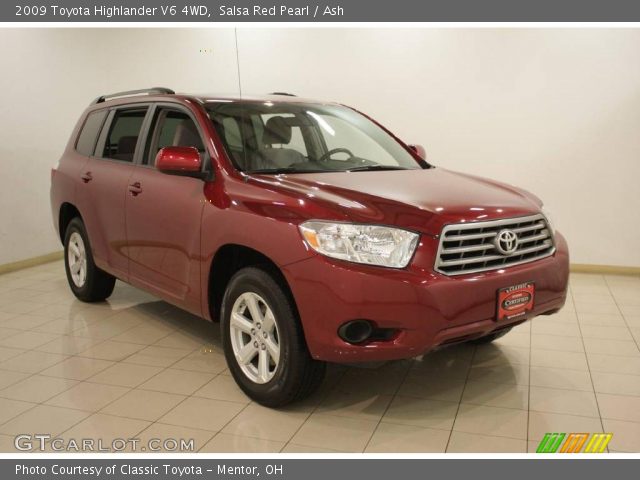 2009 Toyota Highlander V6 4WD in Salsa Red Pearl
