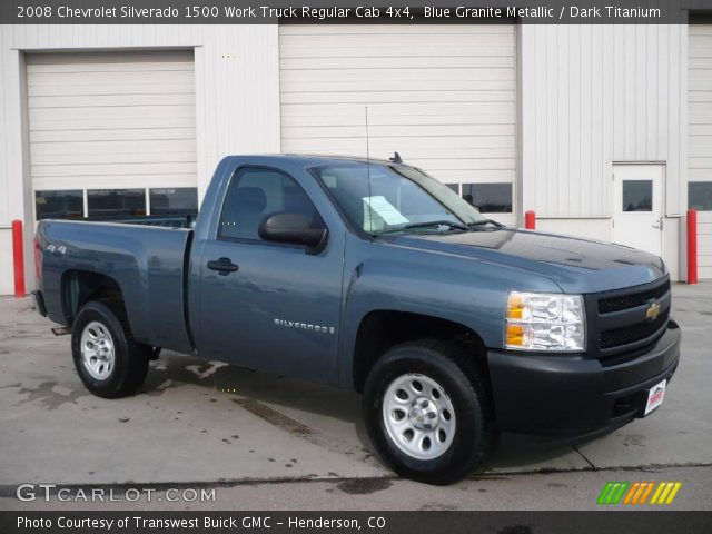 2008 Chevrolet Silverado 1500 Work Truck Regular Cab 4x4 in Blue Granite Metallic