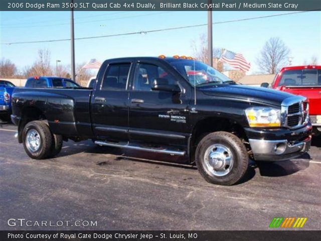2006 Dodge Ram 3500 SLT Quad Cab 4x4 Dually in Brilliant Black Crystal Pearl