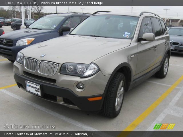 2007 BMW X3 3.0si in Platinum Bronze Metallic