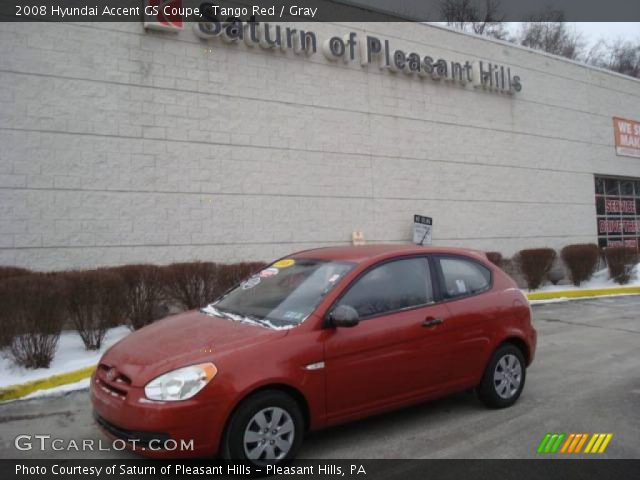 2008 Hyundai Accent GS Coupe in Tango Red