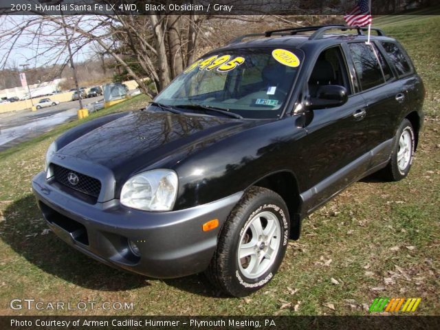2003 Hyundai Santa Fe LX 4WD in Black Obsidian