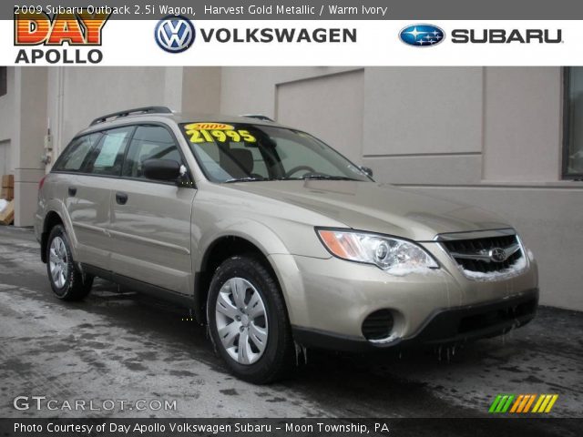 2009 Subaru Outback 2.5i Wagon in Harvest Gold Metallic