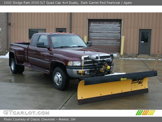 2002 Dodge Ram 3500 SLT Quad Cab 4x4 Dually in Dark Garnet Red Pearlcoat