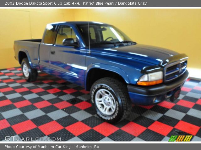 2002 Dodge Dakota Sport Club Cab 4x4 in Patriot Blue Pearl