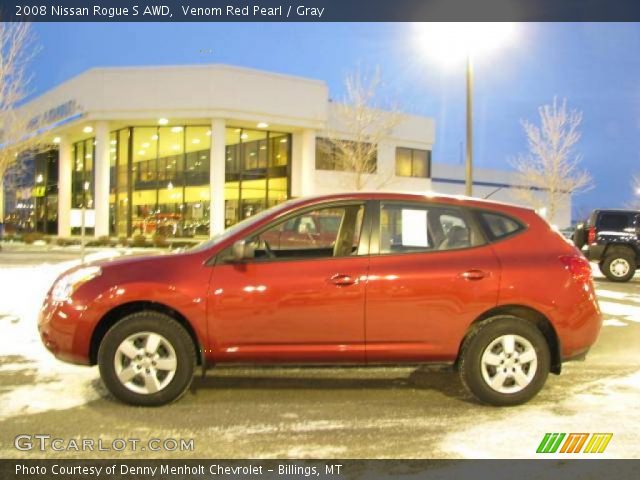 2008 Nissan Rogue S AWD in Venom Red Pearl