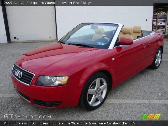 2005 Audi A4 3.0 quattro Cabriolet in Amulet Red