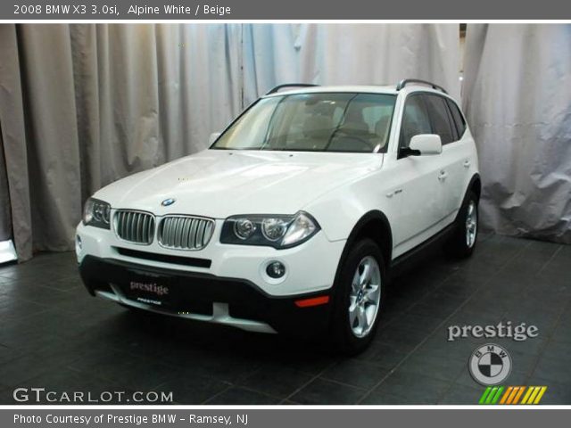 2008 BMW X3 3.0si in Alpine White