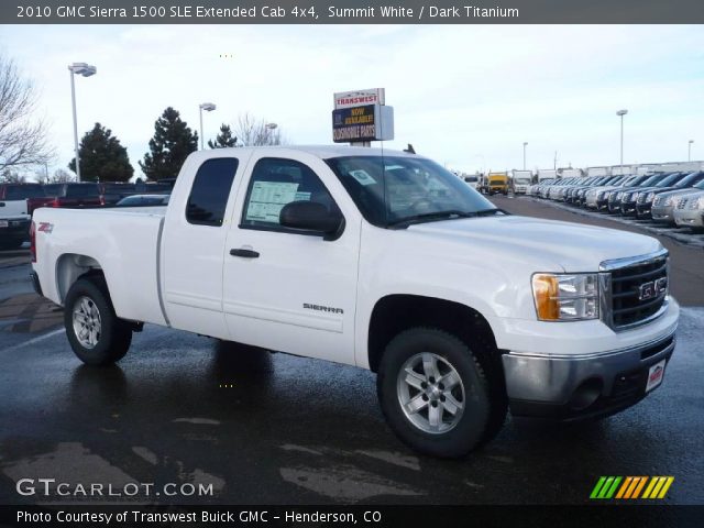 2010 GMC Sierra 1500 SLE Extended Cab 4x4 in Summit White