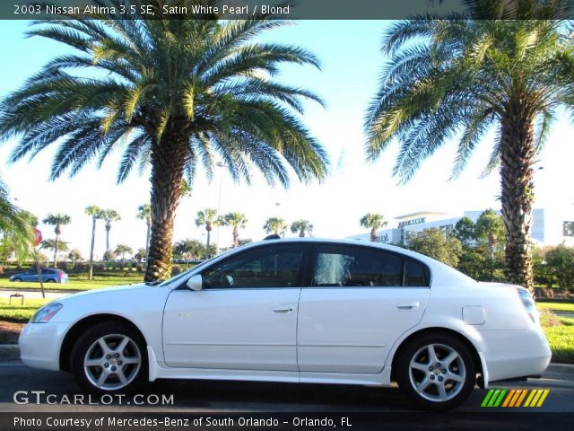 2003 Nissan Altima 3.5 SE in Satin White Pearl