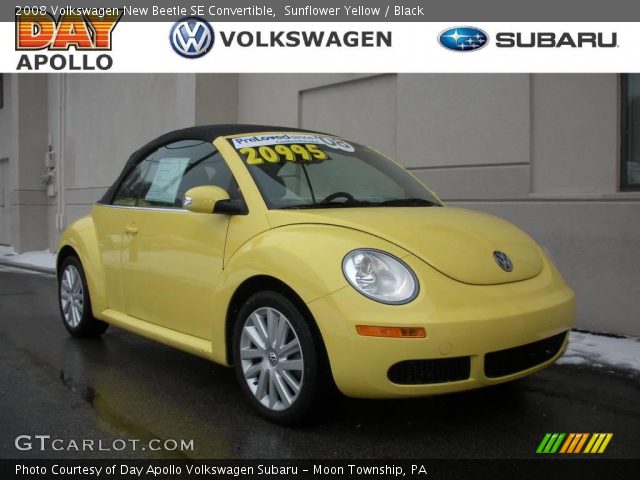 2008 Volkswagen New Beetle SE Convertible in Sunflower Yellow