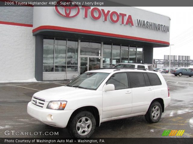 2006 Toyota Highlander 4WD in Super White