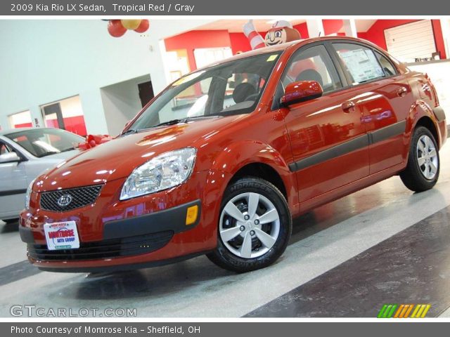 2009 Kia Rio LX Sedan in Tropical Red