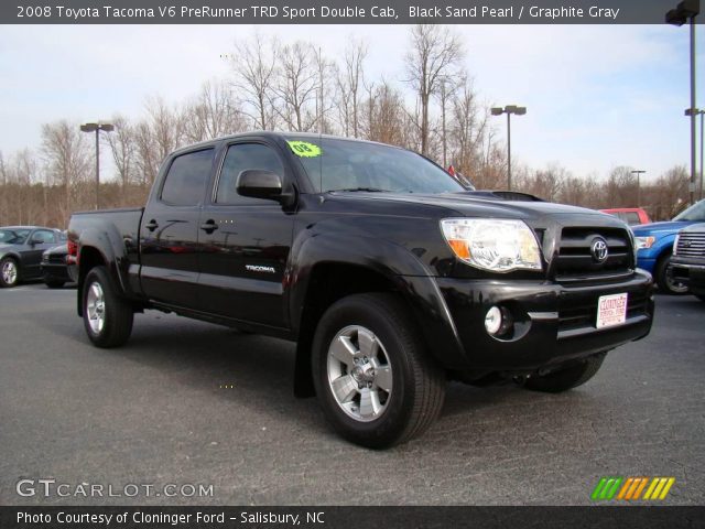 2008 Toyota Tacoma V6 PreRunner TRD Sport Double Cab in Black Sand Pearl