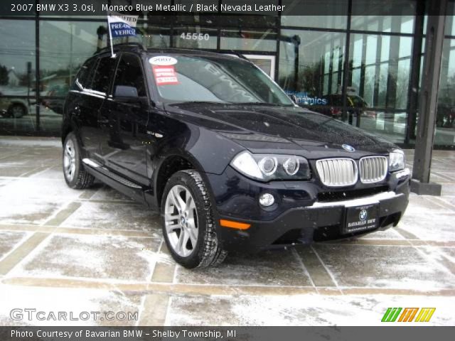 2007 BMW X3 3.0si in Monaco Blue Metallic