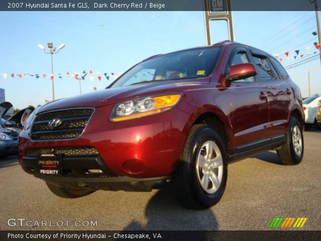 2007 Hyundai Santa Fe GLS in Dark Cherry Red