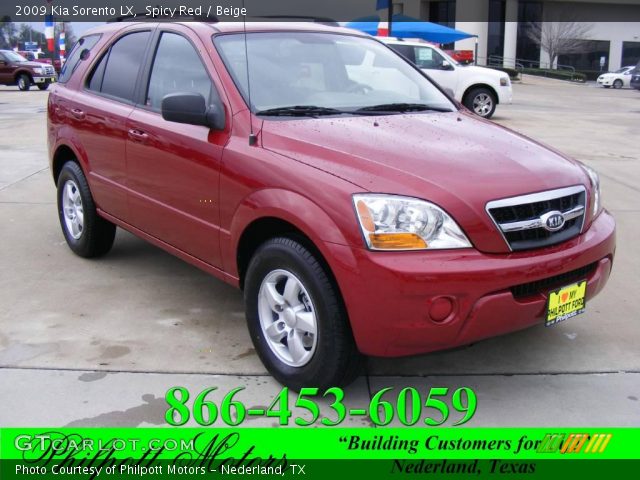 2009 Kia Sorento LX in Spicy Red