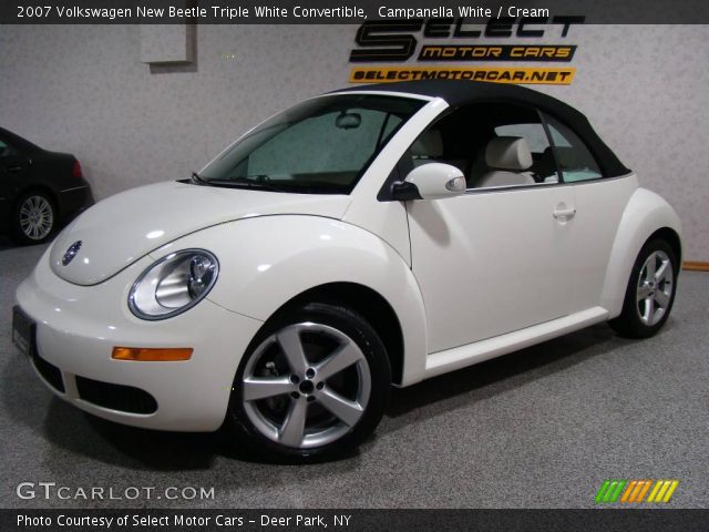 2007 Volkswagen New Beetle Triple White Convertible in Campanella White