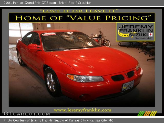 2001 Pontiac Grand Prix GT Sedan in Bright Red