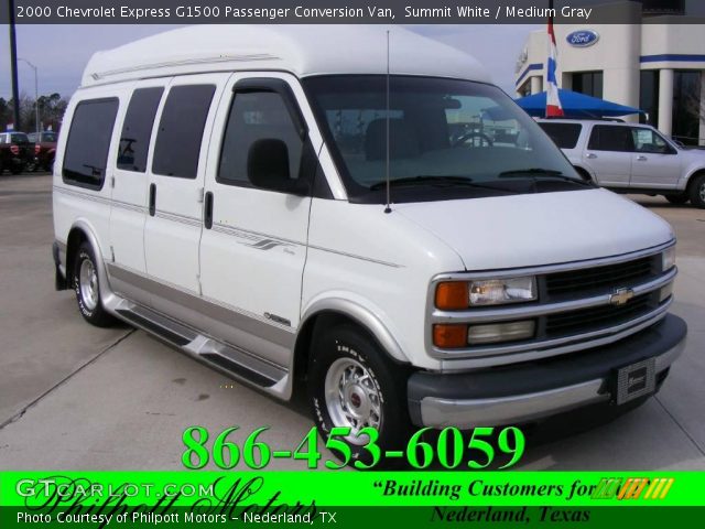 2000 Chevrolet Express G1500 Passenger Conversion Van in Summit White