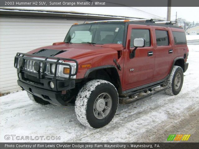 2003 Hummer H2 SUV in Sunset Orange Metallic