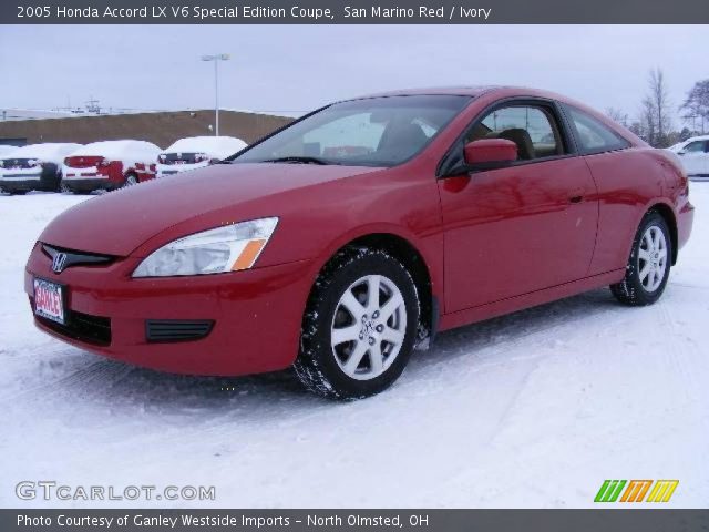 2005 Honda Accord LX V6 Special Edition Coupe in San Marino Red