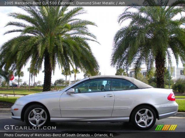 2005 Mercedes-Benz CLK 500 Cabriolet in Diamond Silver Metallic