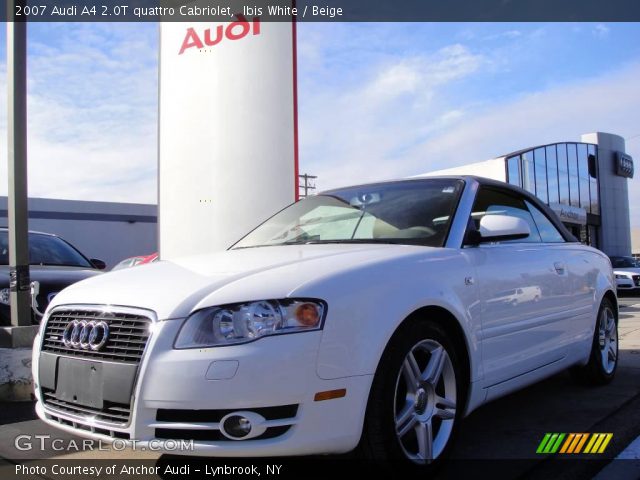 2007 Audi A4 2.0T quattro Cabriolet in Ibis White