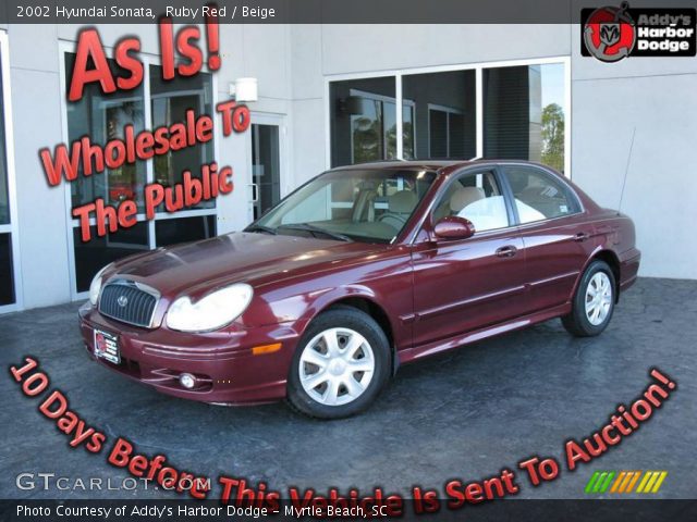 2002 Hyundai Sonata  in Ruby Red