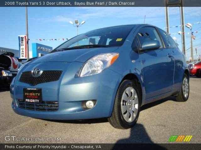 2008 Toyota Yaris S 3 Door Liftback in Bayou Blue Pearl