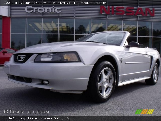 2003 Ford Mustang V6 Convertible in Silver Metallic