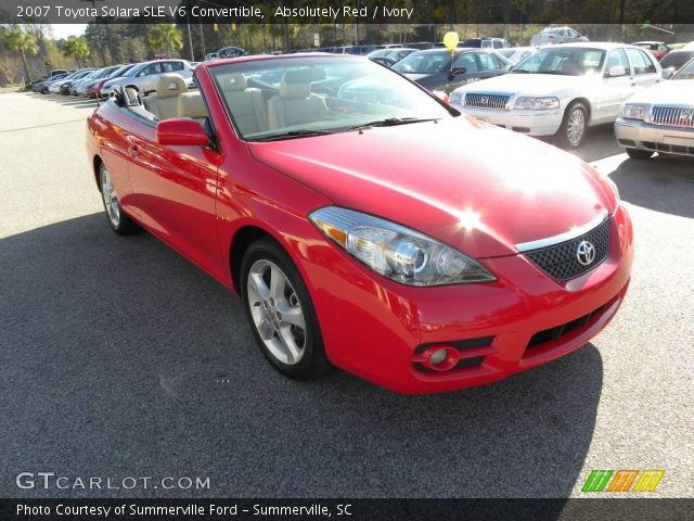 2007 Toyota Solara SLE V6 Convertible in Absolutely Red