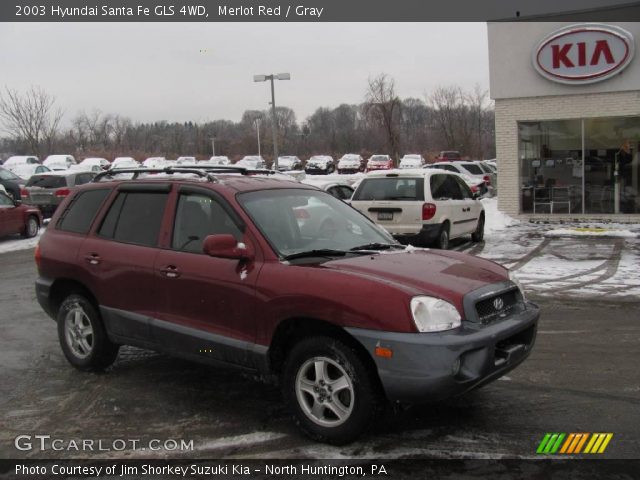 2003 Hyundai Santa Fe GLS 4WD in Merlot Red