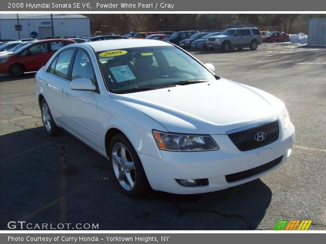 2008 Hyundai Sonata SE V6 in Powder White Pearl