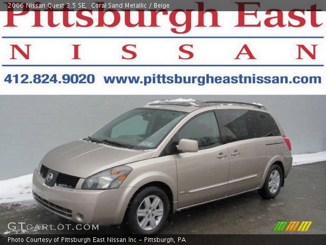 2006 Nissan Quest 3.5 SE in Coral Sand Metallic