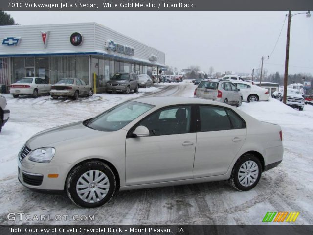 2010 Volkswagen Jetta S Sedan in White Gold Metallic