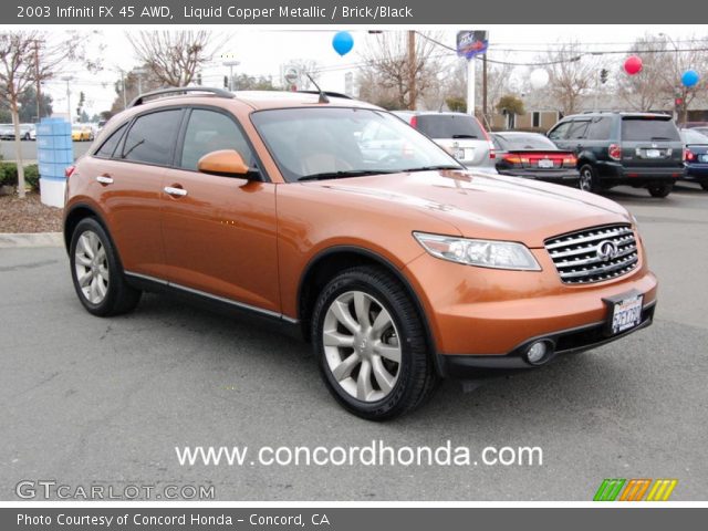 2003 Infiniti FX 45 AWD in Liquid Copper Metallic