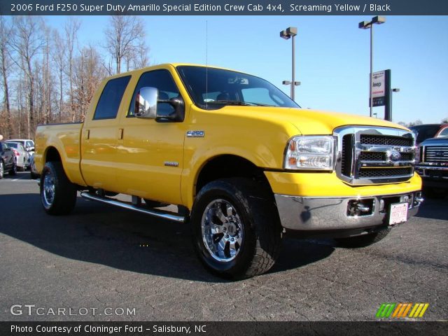 2006 Ford F250 Super Duty Amarillo Special Edition Crew Cab 4x4 in Screaming Yellow