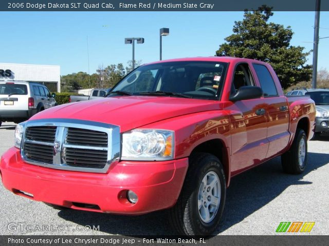 2006 Dodge Dakota SLT Quad Cab in Flame Red