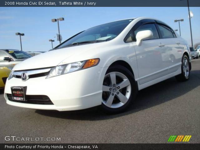 2008 Honda Civic EX Sedan in Taffeta White