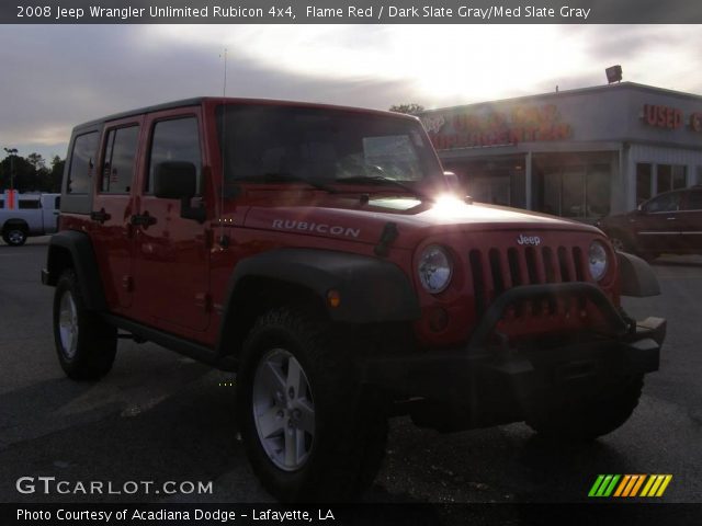 2008 Jeep Wrangler Unlimited Rubicon 4x4 in Flame Red
