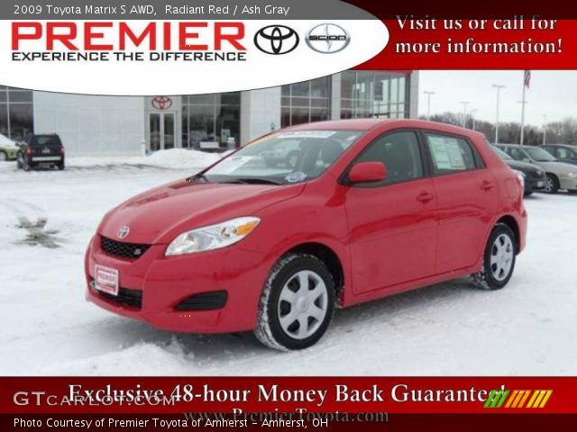 2009 Toyota Matrix S AWD in Radiant Red