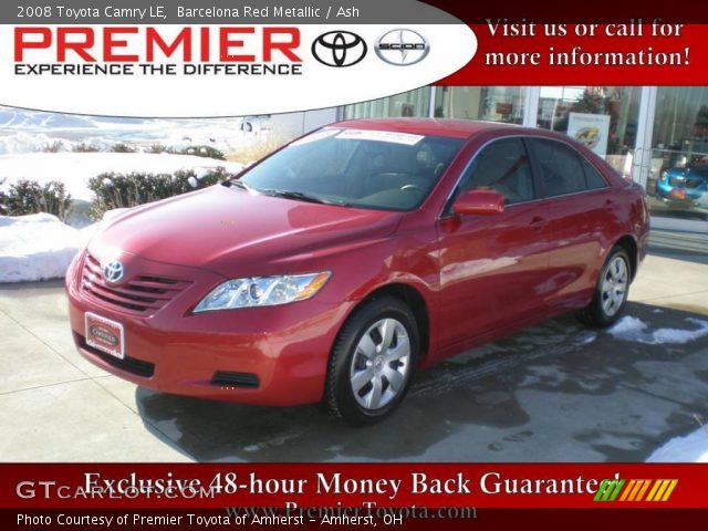 2008 Toyota Camry LE in Barcelona Red Metallic