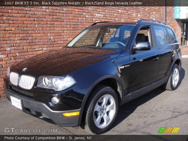 2007 BMW X3 3.0si in Black Sapphire Metallic