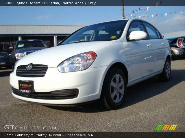 2008 Hyundai Accent GLS Sedan in Nordic White