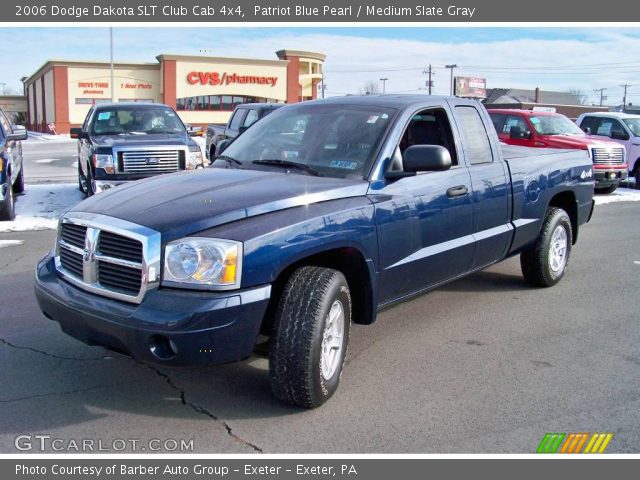 Patriot Blue Pearl 2006 Dodge Dakota Slt Club Cab 4x4 Medium Slate