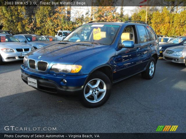 2003 BMW X5 3.0i in Topaz Blue Metallic