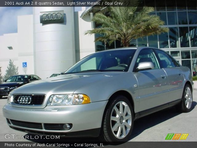 2001 Audi A4 2.8 quattro Sedan in Light Silver Metallic